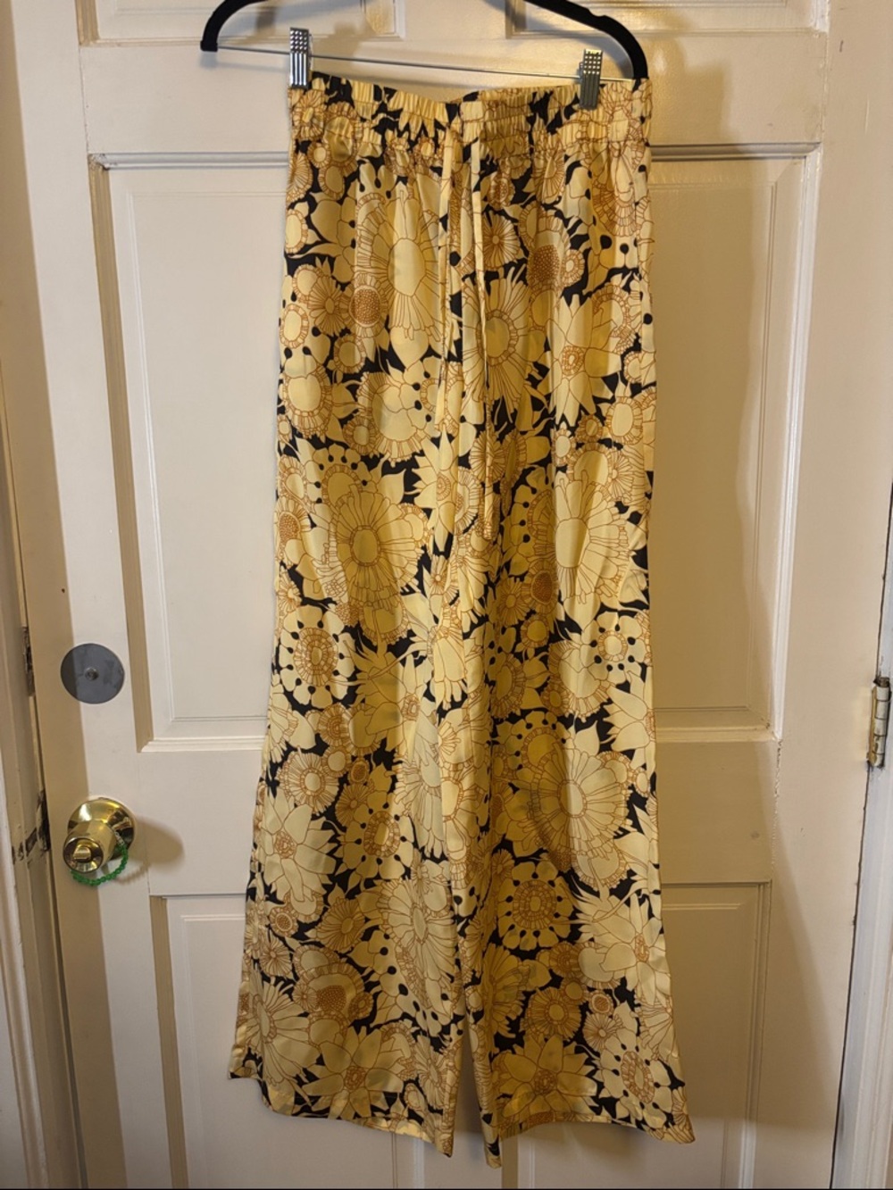 Rebecca Taylor Yellow Floral Wide Leg Pants